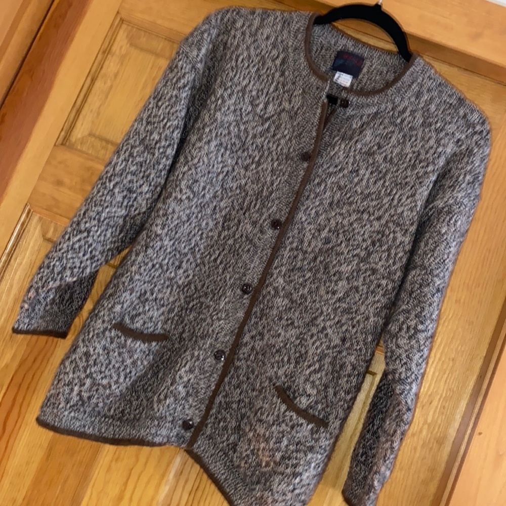 Wool Sweater Handmade in Bolivia Brown women’s size large